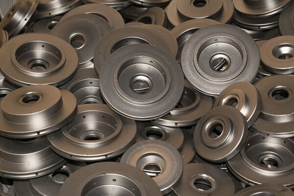 shot of a pile of metal parts